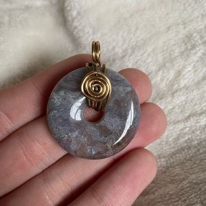 Ocean jasper donut wire wrap handmade